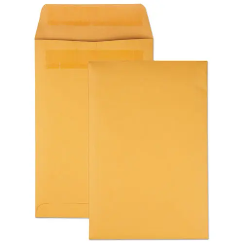 Quality Park™ Redi-Seal Catalog Envelope, #1, Cheese Blade Flap, 6 x 9, Brown Kraft, 100/Box
