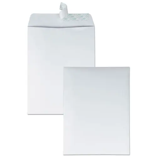 Quality Park™ Redi-Strip Catalog Envelope, #12 1/2, Cheese Blade Flap, Adhesive Closure, 9.5 x 12.5, White, 100/Box