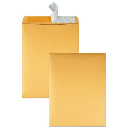 Quality Park™ Redi-Strip Catalog Envelope, #13 1/2, Redi-Strip Adhesive, 10 x 13, Brown Kraft, 100/Box