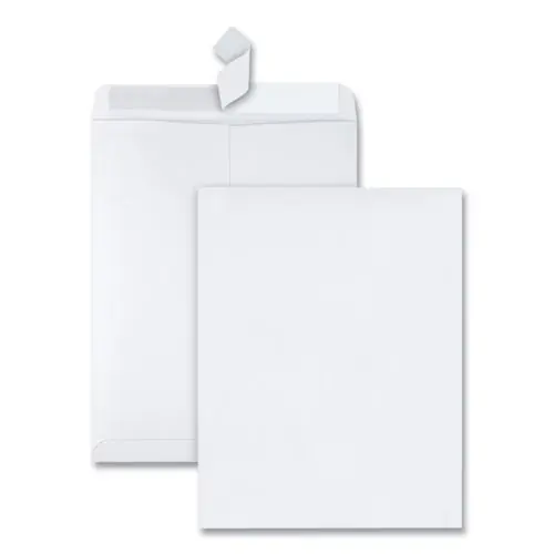 Quality Park™ Redi-Strip Catalog Envelope, #13 1/2, Cheese Blade Flap, Redi-Strip Adhesive Closure, 10 x 13, White, 100/Box