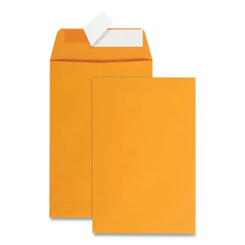 Quality Park™ Redi-Strip Catalog Envelope, #1, Cheese Blade Flap, 6 x 9, Brown Kraft, 100/Box