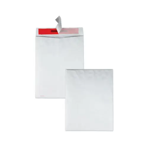 Quality Park™ Tamper-Indicating Mailers Made with Tyvek®, #13 1/2, Flip-Stik Flap, Redi-Strip Adhesive Closure, 10 x 13, White, 100/Box