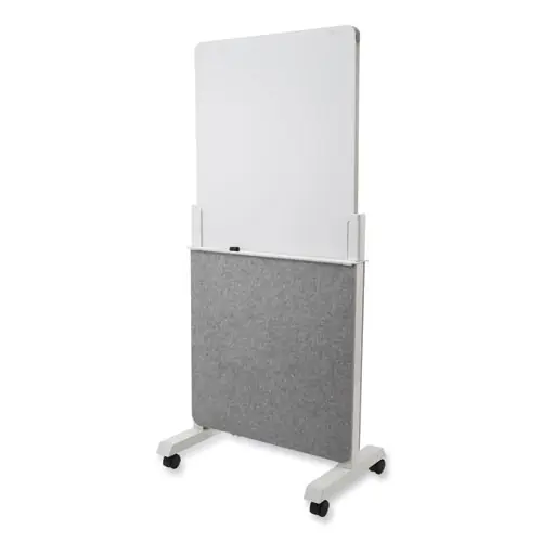 Quartet® Agile Glass Dry-Erase Easel, 25.5" x 60.5", White Surface