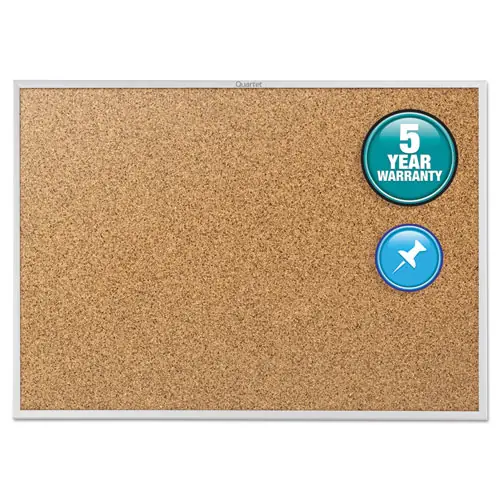 Quartet® Classic Series Cork Bulletin Board, 96" x 48", Tan Surface, Anodized Aluminum Frame