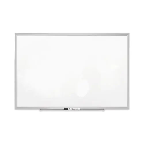 Quartet® Classic Series Porcelain Magnetic Dry Erase Board, 48" x 36", White Surface, Satin Aluminum Frame