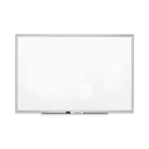 Quartet® Classic Series Porcelain Magnetic Dry Erase Board, White Surface, Satin Aluminum Frame