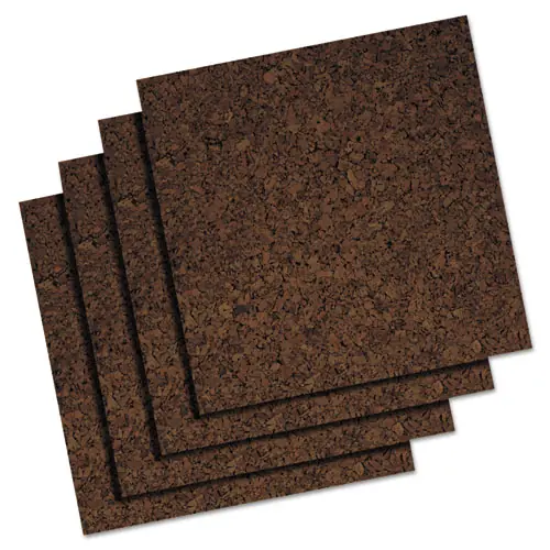 Quartet® Cork Panels, Brown, 4/Pack