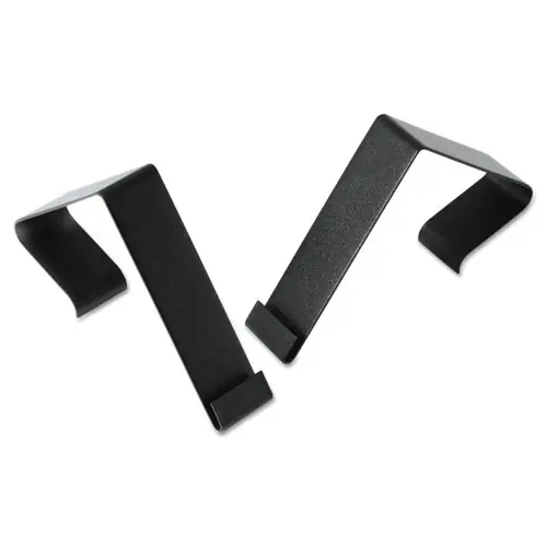 Quartet® Cubicle Partition Hangers, Black, 2/Set