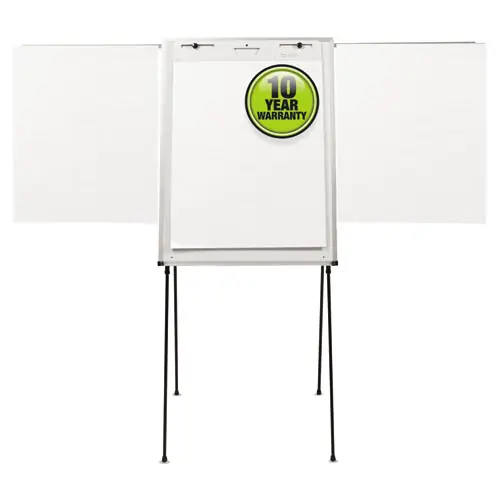 Quartet® Dry Erase Steel Easel, White Surface, Satin Aluminum Frame, 29" x 40"