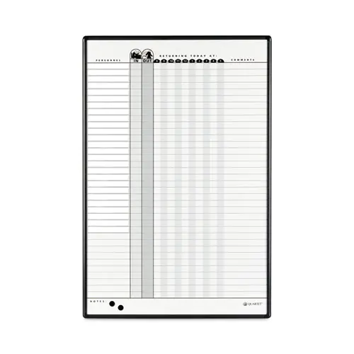 Quartet® Employee In/Out Board System, 36-Person Tracking