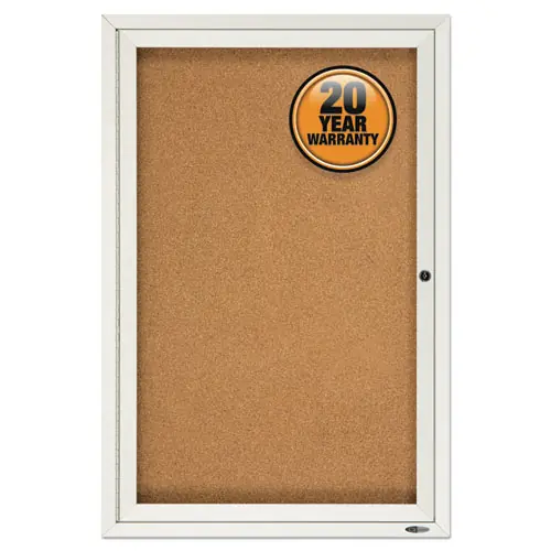 Quartet® Enclosed Indoor Cork Bulletin Board with Hinged Doors