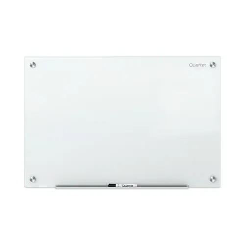 Quartet® Infinity Magnetic Glass Marker Board, 36" x 24", White Surface