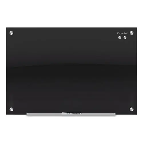 Quartet® Infinity Magnetic Glass Marker Board, 48" x 36", Black Surface