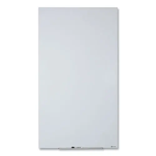 Quartet® InvisaMount Vertical Magnetic Glass Dry-Erase Board, 28" x 50", White Surface