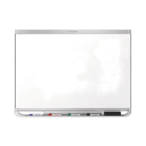 Quartet® Prestige 2 DuraMax Magnetic Porcelain Whiteboard, 48" x 36", Silver Aluminum/Plastic Frame