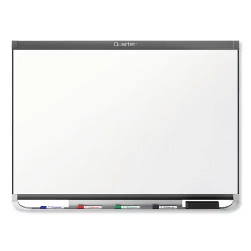 Quartet® Prestige 2 DuraMax Magnetic Porcelain Whiteboard, 96" x 48", White Surface, Graphite Gray Frame