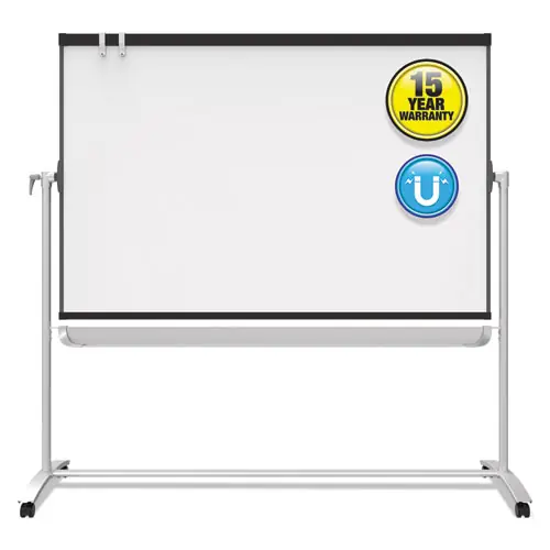Quartet® Prestige 2 Mobile Presentation Easel, White Surface, Black/Gray Metal/Plastic Frame