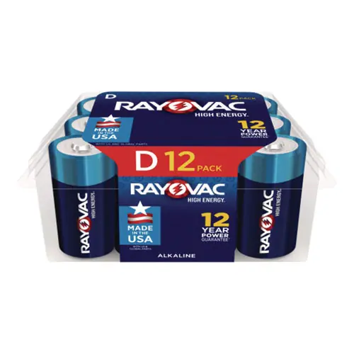 Rayovac® Alkaline D Batteries, 12/Pack