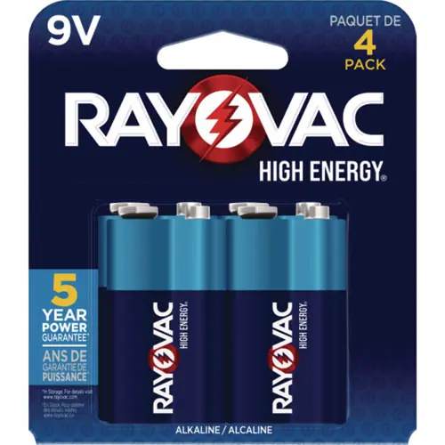 Rayovac® High Energy Premium Alkaline 9V Batteries, 8/Pack