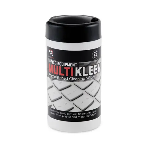 Read Right® Office Equipment MultiKleen Wet Wipes, 75 Wipes per Tub
