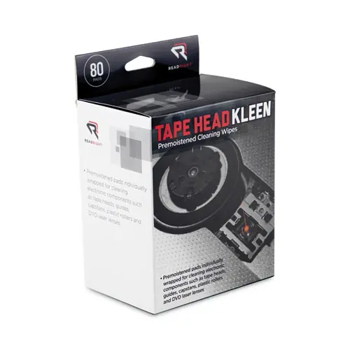 Read Right® Tape Head Kleen Pad, Individually Sealed Pads, 80/Box
