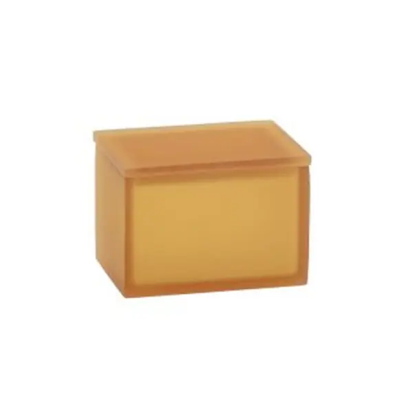 Rectangle Covered Lid Jar: GHOST AMBER FROST