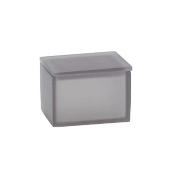 Rectangle Covered Lid Jar: GHOST GRAY FROST