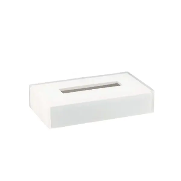 Rectangle Tissue Holder: WHITE GLACIER