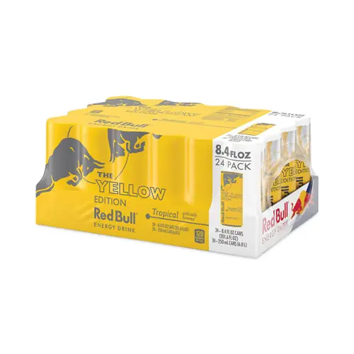 Red Bull® The Yellow Edition Tropical Energy Drink, Tropical Punch, 8.4 oz Can, 24/Carton