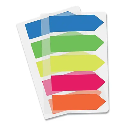 Redi-Tag® Removable Small Arrow Page Flags, Blue, Green, Orange, Pink, Yellow, 125/Pack