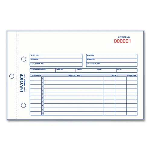 Rediform® Invoice Book, Two-Part Carbonless, 50 Forms