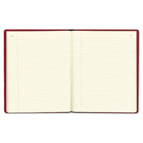 Rediform® National Brand Red Vinyl Series Journal, 1-Subject, Medium/College Rule, Red Cover, 300 Sheets, 10 x 7.75"