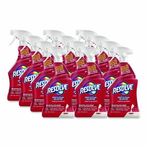 RESOLVE® Triple Oxi Advanced Trigger Carpet Cleaner, Fresh Linen, 22 oz Spray Bottle, 12/Carton