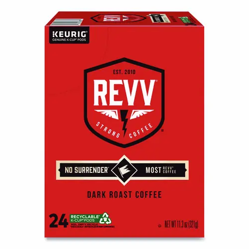 revv® NO SURRENDER K-Cup, Dark Roast Coffee, 24/Box