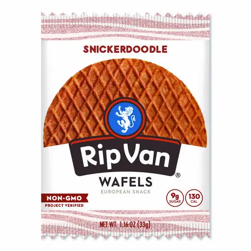 Rip Van® Wafels - Single Serve, Snickerdoodle, 1.16 oz Pack, 12/Box