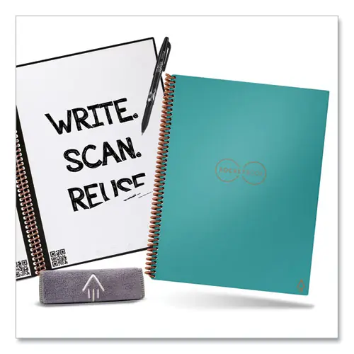 Rocketbook Core Smart Notebook, Dotted Rule, Teal Cover, 11 x 8.5 Inches, 16 Sheets