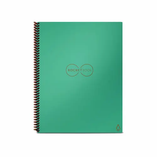Rocketbook Core Smart Notebook, Medium/College Rule, Neptune Teal, 18 Sheets, 8.8" x 6"