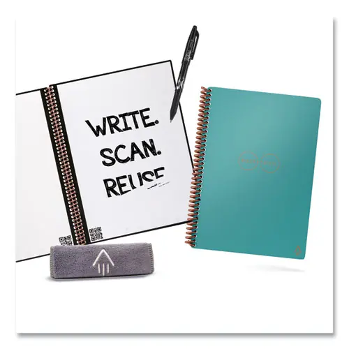 Rocketbook Core Smart Notebook, Wide/Legal Rule, Teal Cover