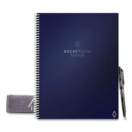Rocketbook Fusion Smart Notebook, Blue Cover, 11 x 8.5, 21 Sheets