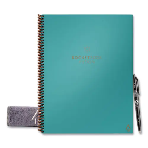 Rocketbook Fusion Smart Notebook, Teal Cover, 11 x 8.5, 21 Sheets