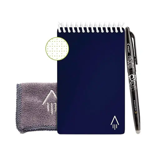 Rocketbook Mini Notepad, Midnight Blue Cover, Dot Grid, 3 x 5.5 Inches, 24 Sheets