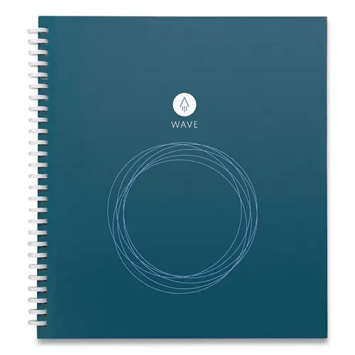 Rocketbook Wave Smart Reusable Notebook, Blue Cover, 40 Sheets, 9.5 x 8.5, Dotted Rule