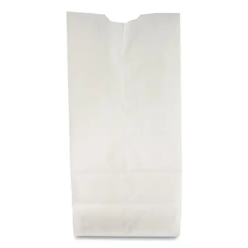 Ross & Wallace Paper Products Grocery Paper Bags, #10 Size, 7" x 4.38" x 13.75", White, 500/Bundle