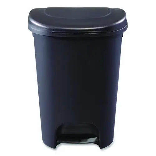 Rubbermaid® Classic Step-On Trash Can, 13 gal, Resin, Black