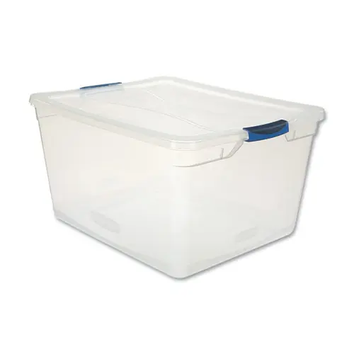 Rubbermaid® Clever Store Basic Latch-Lid Container, Clear, 71 qt