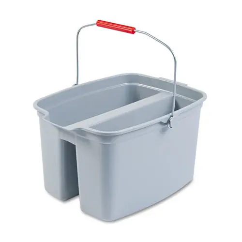 Rubbermaid® Commercial 19 Quart Double Utility Pail, Plastic, Gray