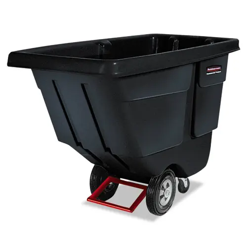 Rubbermaid® Commercial BRUTE Rotomolded Tilt Truck, 1 cu yd, 850 lb Capacity, Black