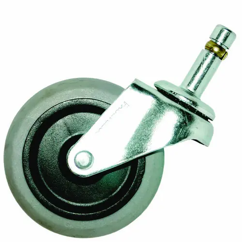 Rubbermaid® Commercial 3" Swivel Caster, Grip Ring Stem, 3" Wheel, Black/Gray