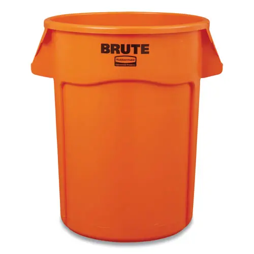 Rubbermaid® Commercial Brute Round Container, 44 gal, Plastic, Orange