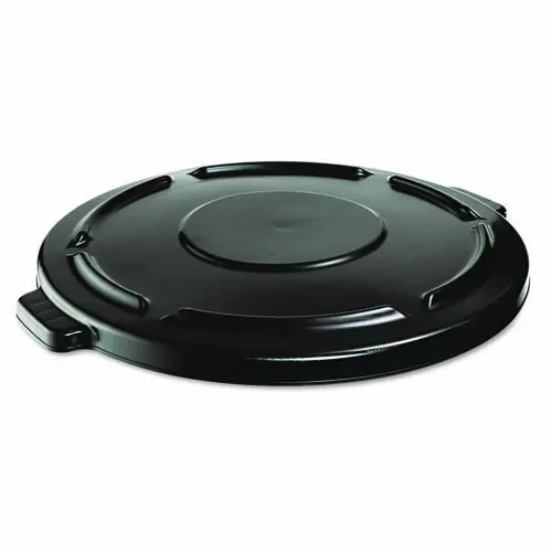 Rubbermaid® Commercial BRUTE Self-Draining Flat Top Lid, Black